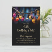 Invitation Lumières de fête Anniversaire (Debout devant)