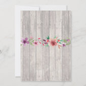 Invitation Lumières de fête de Quinceanera Rustique Bois Invi (Dos)