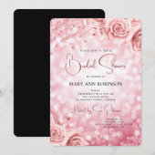 Invitation Lumières de Fête des mariées de Parties scintillan (Devant / Derrière)