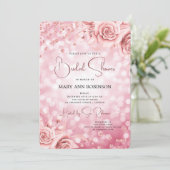 Invitation Lumières de Fête des mariées de Parties scintillan (Debout devant)