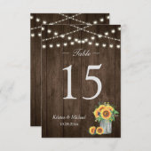 Invitation Lumières de ficelle de pot de fleurs de tournesol (Devant / Derrière)