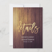 Invitation Lumières de ficelle de pot de maçon en bois rustiq (Dos)