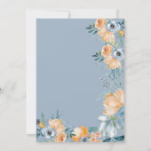 Invitation Lumières de ficelle de roses bleu poussiéreux 40e  (Dos)