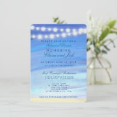 Invitation Lumières de ficelle sur le dîner de répétition de (Debout devant)