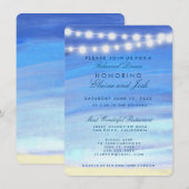 Invitation Lumières de ficelle sur le dîner de répétition de (Devant / Derrière)