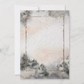 Invitation Lumières de forêt de bois de RSVP (Dos)