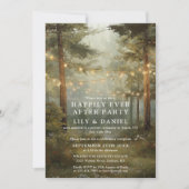 Invitation Lumières de forêt de conte de fées pour mariage (Devant)