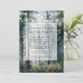 Invitation Lumières de forêt de fée Mariage heureux à jamais (Debout devant)