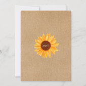 Invitation Lumières de guirlande de tournesols rustiques Pot (Dos)