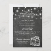 Invitation Lumières de jarres de maçon avec détails de mariag (Devant)