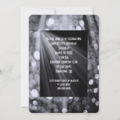 Invitation Lumières de la fête de Bokeh Silver (Dos)