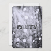 Invitation Lumières de la fête de Bokeh Silver (Devant)