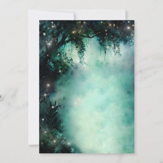 Invitation Lumières de la forêt enchantée Princesse Quinceane (Dos)