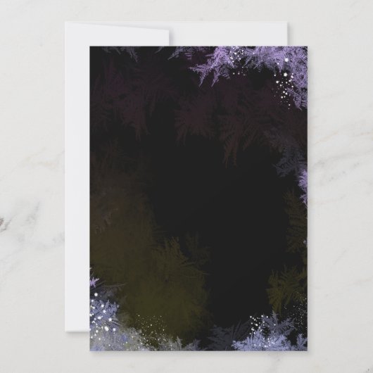 Invitation Lumières de la forêt festive pour la fête d'annive (Dos)