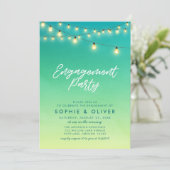 Invitation Lumières de la partie d'engagement Aquarelle Verre (Debout devant)