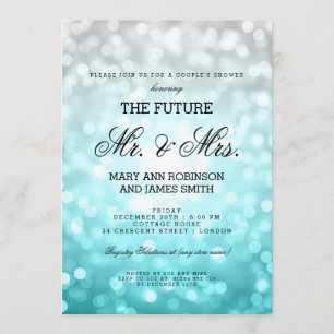 Invitation Lumières de M. Mme Couples Shower Beach Ombre