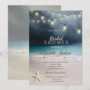 Invitation Lumières de mariage de plage Guirlandes Soirée de 