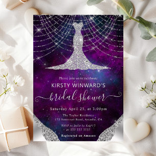 Invitation Lumières de mariage "Diamond Dress" et guirlande à