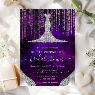 Invitation Lumières de mariage "Diamond Dress" et guirlande à