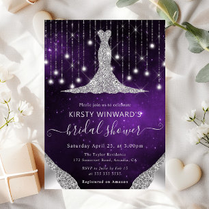 Invitation Lumières de mariage "Diamond Dress" et guirlandes 