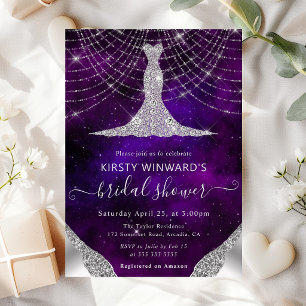 Invitation Lumières de mariage "Diamond Dress" et guirlandes 