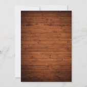 Invitation Lumières de mariage rustiques en bois et ficelle I (Dos)