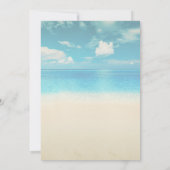 Invitation Lumières de mariage sur la plage Coquillages Récep (Dos)