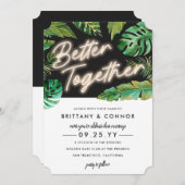 Invitation Lumières de Neon | Mieux Ensemble | Mariage tropic (Devant / Derrière)