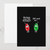 Invitation Lumières de Noël amusantes (Devant / Derrière)