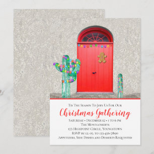 Invitation Lumières de Noël Cactus Sud-Ouest Portes rouges