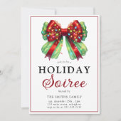 Invitation Lumières de Noël de Bow moderne Soirée (Devant)