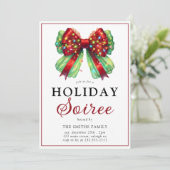 Invitation Lumières de Noël de Bow moderne Soirée (Debout devant)