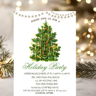 Invitation Lumières de Noël en guirlande pour sapin de Noël v