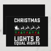 Invitation Lumières De Noël Et Égalité Des Droits Féministes (Devant / Derrière)