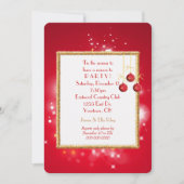 Invitation Lumières de Noël et Tinsel (Devant)