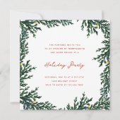 Invitation Lumières de Noël et verdure (Devant)