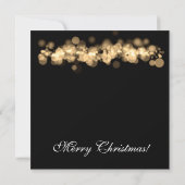 Invitation Lumières de Noël Gold Bokeh Party (Dos)