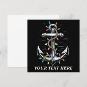 Invitation Lumières de Noël personnalisées Bateau de voile (Devant / Derrière)