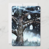 Invitation Lumières de Noël Rustiques sur un Arbre pour Fianç (Dos)
