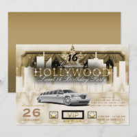 Lumières de nuit de la ville d'or blanc Limousine