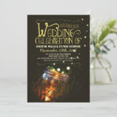 Invitation Lumières de nuit romantique mastic jarre invitatio (Debout devant)