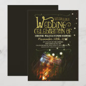 Invitation Lumières de nuit romantique mastic jarre invitatio (Devant / Derrière)