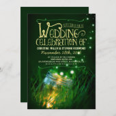 Invitation Lumières de nuit romantique mastic jarre invitatio (Devant / Derrière)