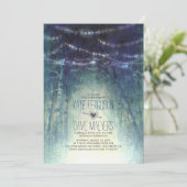 Invitation Lumières de nuit Rustique Woodland Mariage Invitat (Debout devant)