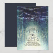Invitation Lumières de nuit Rustique Woodland Mariage Invitat (Devant / Derrière)