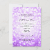 Invitation Lumières de Parties scintillant violet Bar Mitzvah (Devant)
