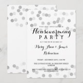 Invitation Lumières de parties scintillantes d'aluminium (Devant / Derrière)