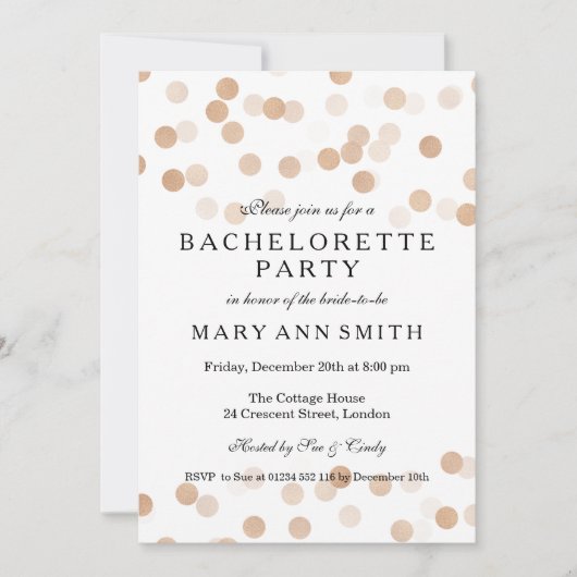 Invitation Lumières de parties scintillantes d'aluminium d'en (Devant)