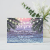 Invitation Lumières de plage tropicales pour mariage (Debout devant)