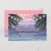 Invitation Lumières de plage tropicales pour mariage (Devant / Derrière)